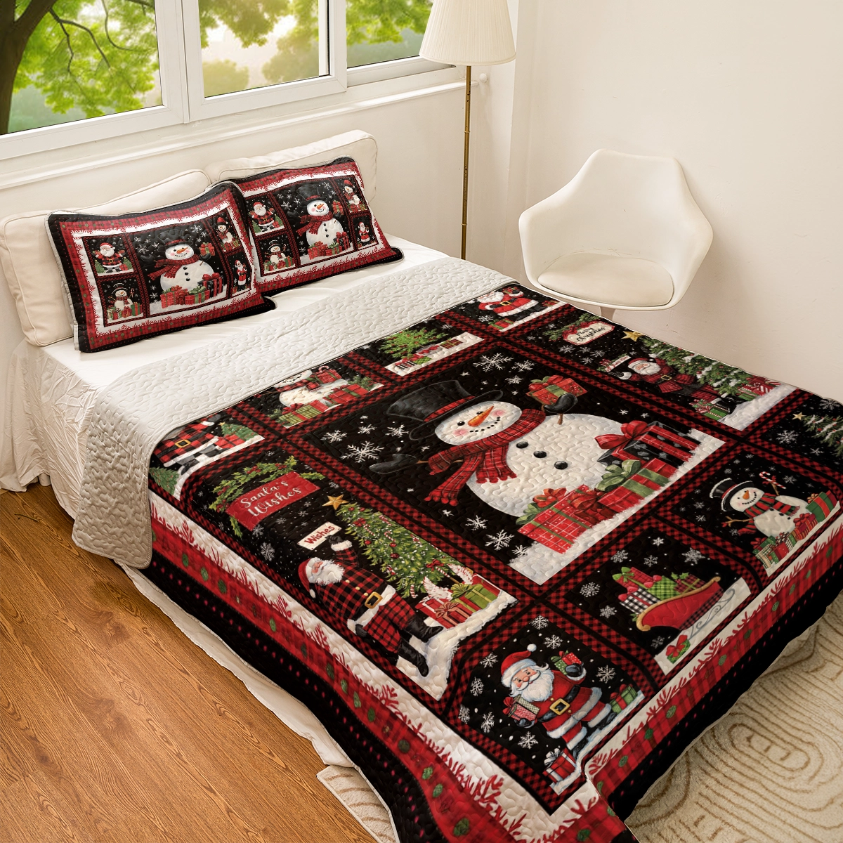 Shineful All Season Quilt 3-Piece Set - Snowman’s Holiday Cheer