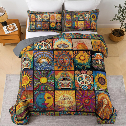 Shineful All Season Quilt 3-Piece Set - Sunshine Dream Hippie