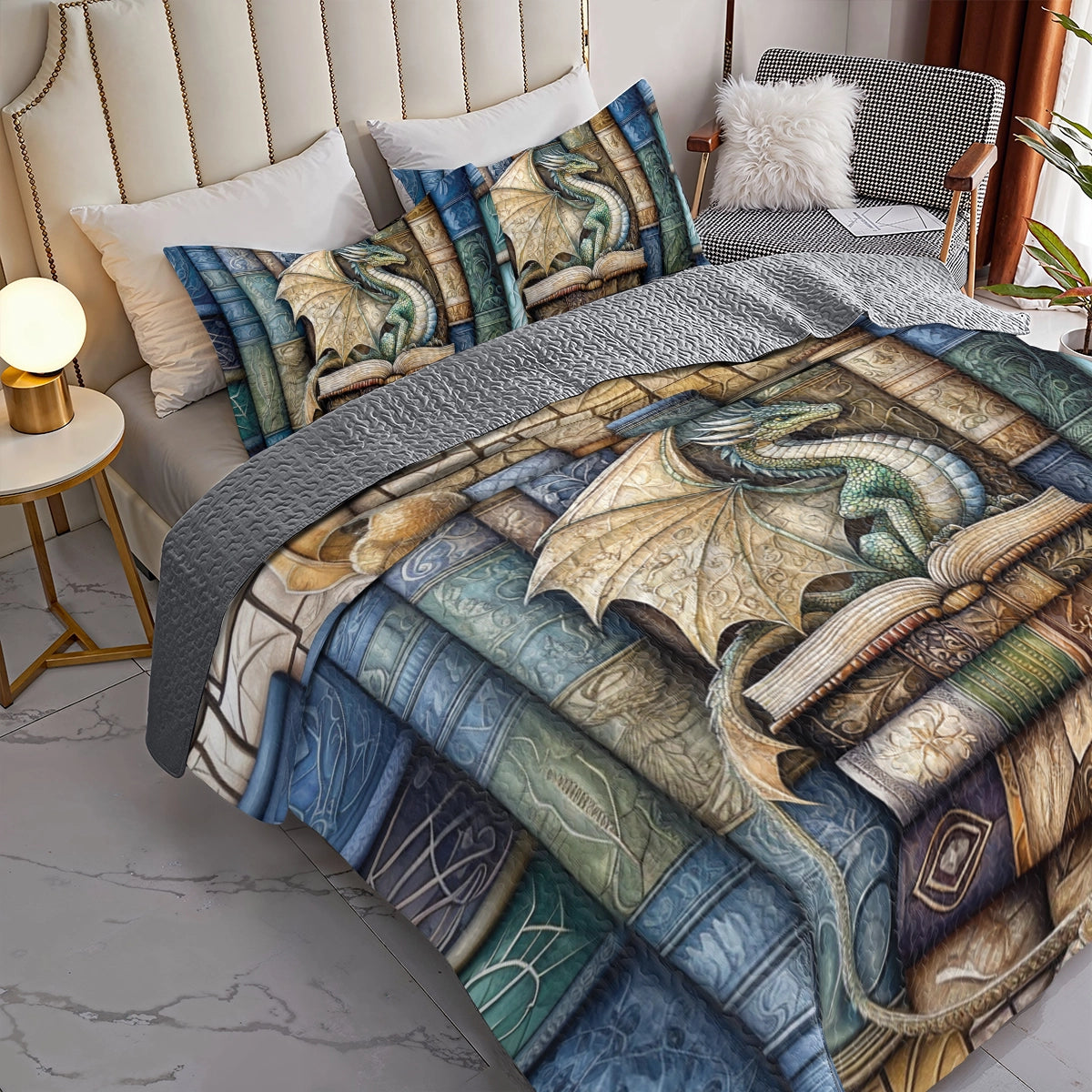 Shineful All Season Quilt 3-Piece Set The Scholar’s Dragon