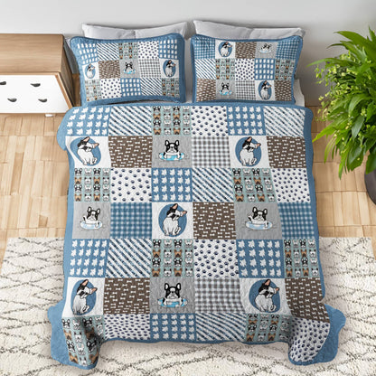 Shineful All Season Quilt 3-Piece Set Frenchie Fun