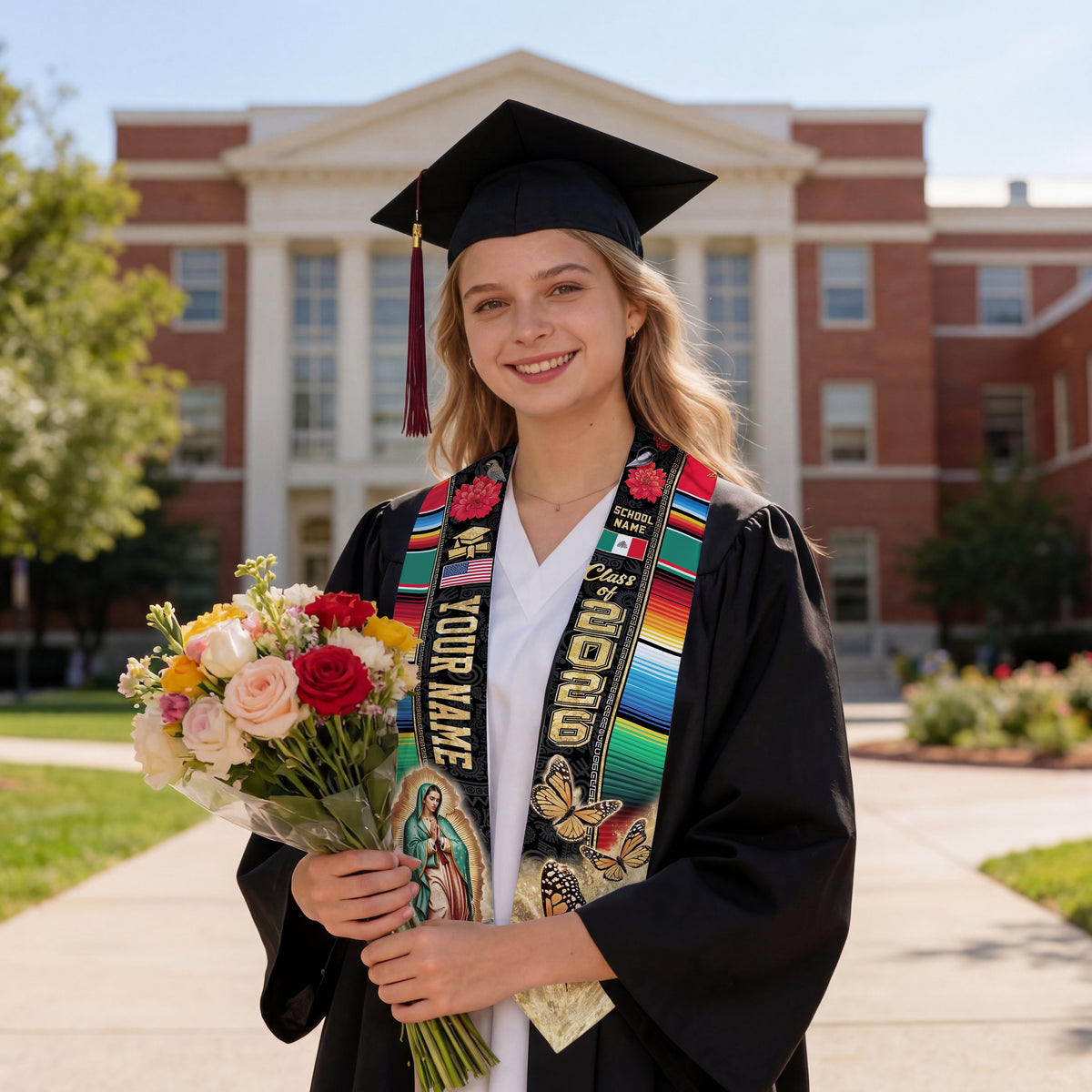 Shineful Graduation Sash Personalized Guadalupe Legacy