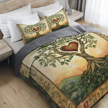Shineful All Season Quilt 3-Piece Set Tree of Love
