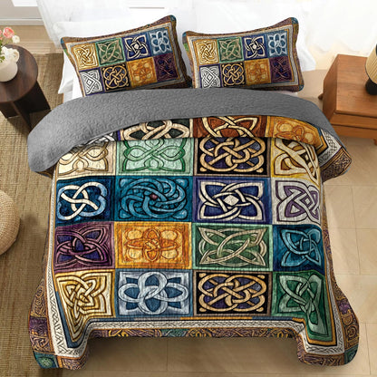 Shineful All Season Quilt 3-Piece Set Celtic Symbolism