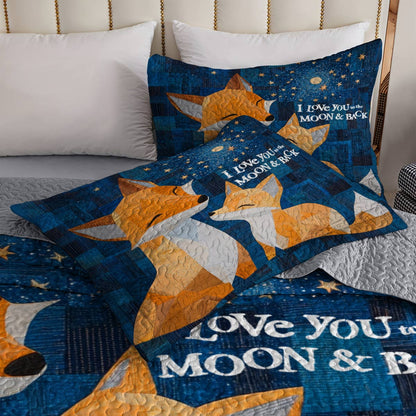 Shineful All Season Quilt 3-Piece Set Personalized I Love You To The Moon And Back