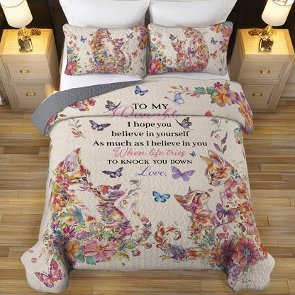 Shineful All Season Quilt 3-Piece Set Daughter's Strength