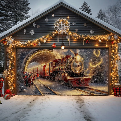 Shineful Garage Door Banner Decoration - Holiday Express
