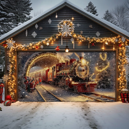 Shineful Garage Door Banner Decoration - Holiday Express