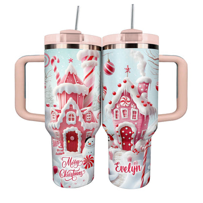 Shineful Tumbler Personalized Candy Cane Wonderland