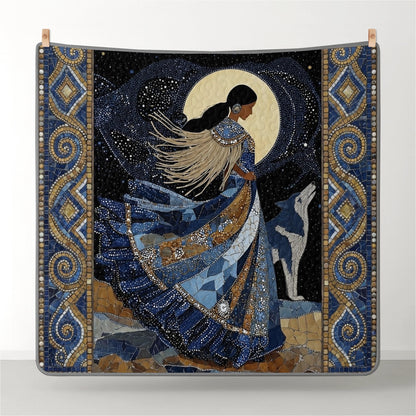 Shineful All Season Quilt 3-Piece Set Wolf & Moon Maiden