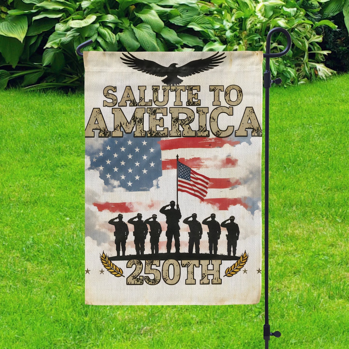 Shineful Gargen Flag 12" x 18" - Salute to America