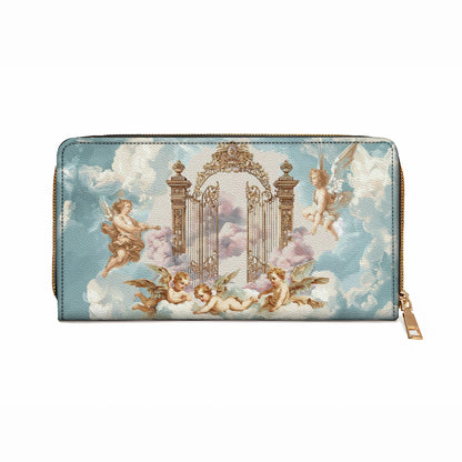 Shineful Leather Clutch Purse With Wristlet Strap Handle Heaven’s Gate