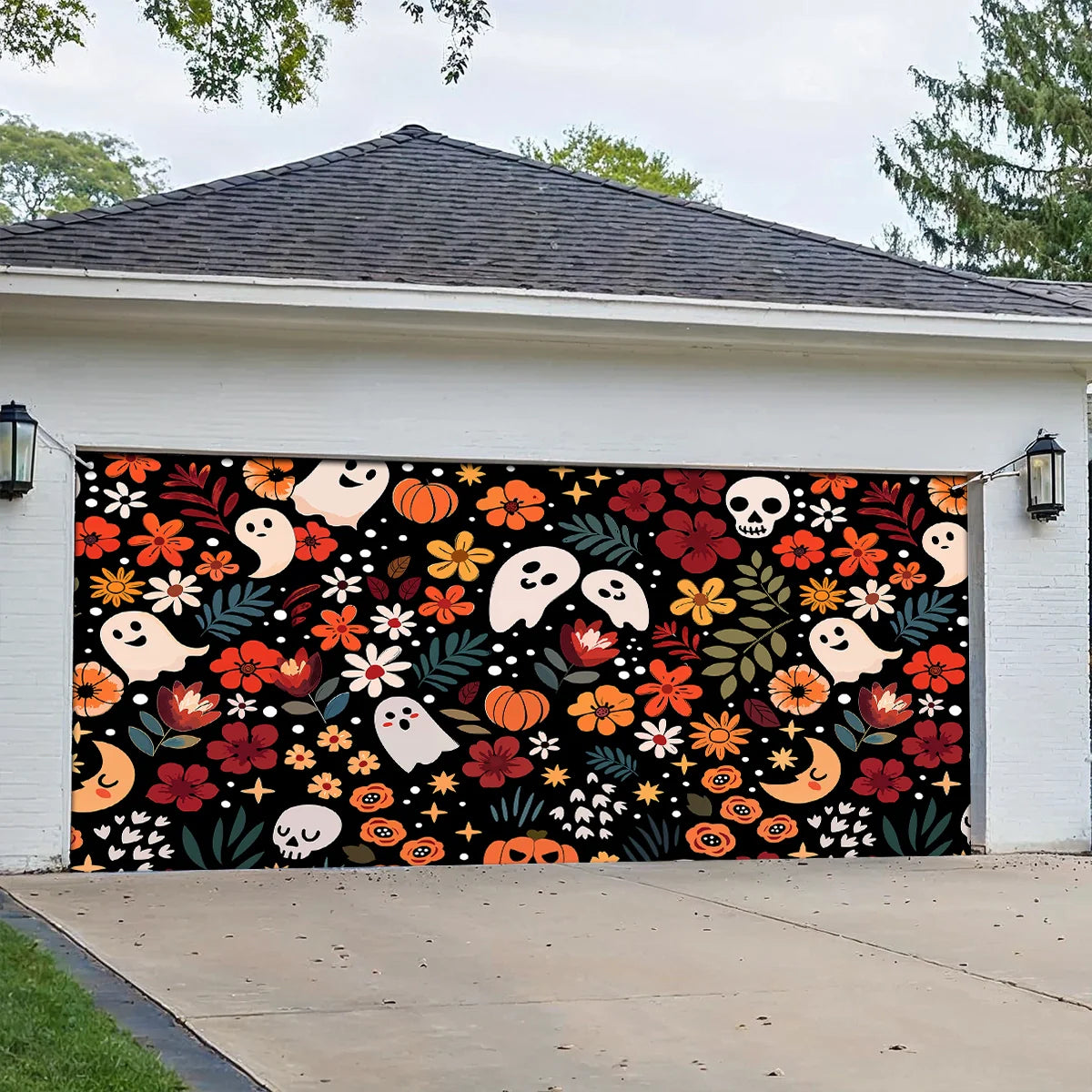 Shineful Garage Door Banner Decoration - Spooky Chic