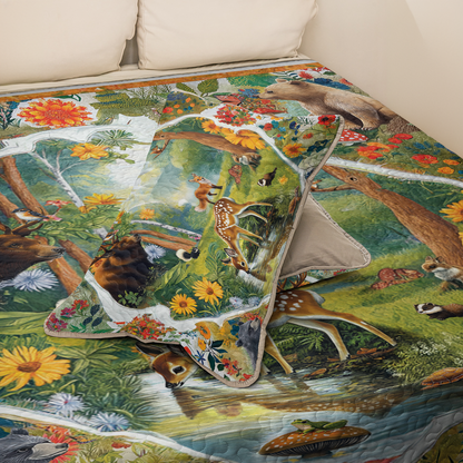 Shineful All Season Quilt 3-Piece Set Enchanted Woodland Senerity