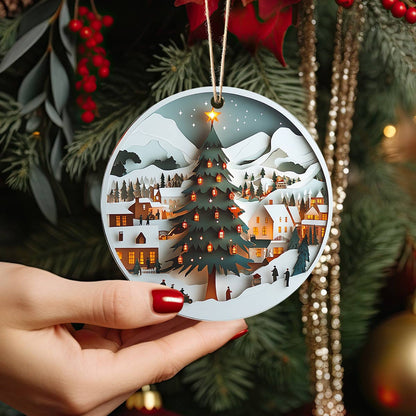 Shineful 2D Acrylic Ornament Holiday City