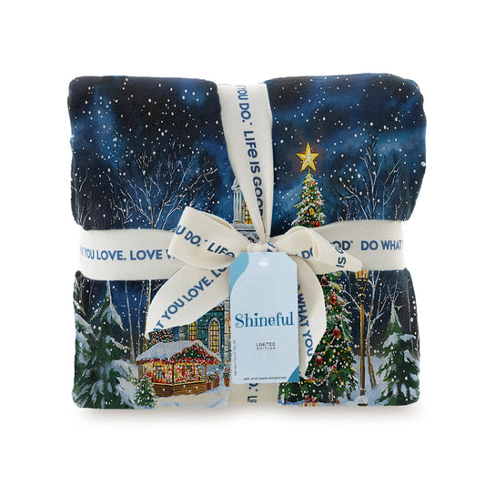 Shineful Fleece Blanket Christmas Church Serenity