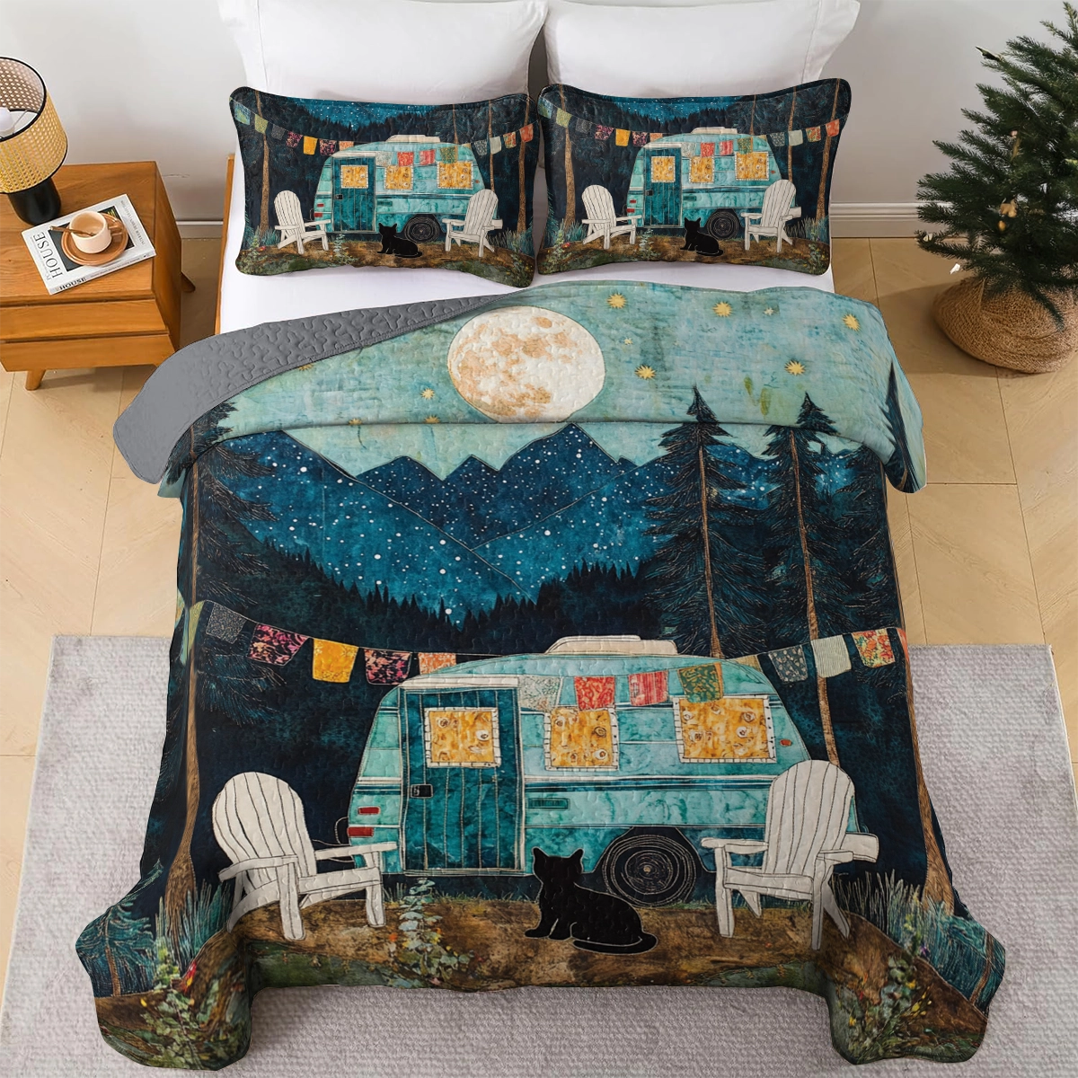 Shineful All Season Quilt 3-Piece Set - Starry Night Camper