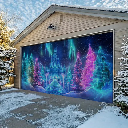 Shineful Garage Door Banner Decoration - Enchanted Winter Castle