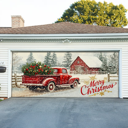 Shineful Garage Door Banner Decoration Christmas Farm