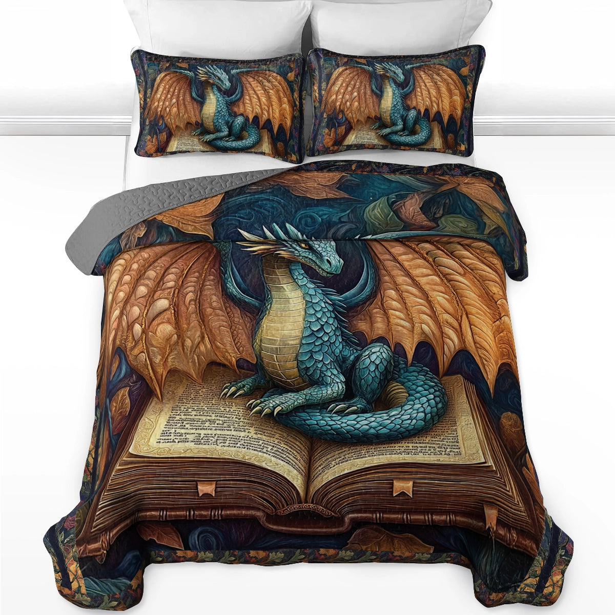 Shineful All Season Quilt 3-Piece Set - Dragon's Wisdom