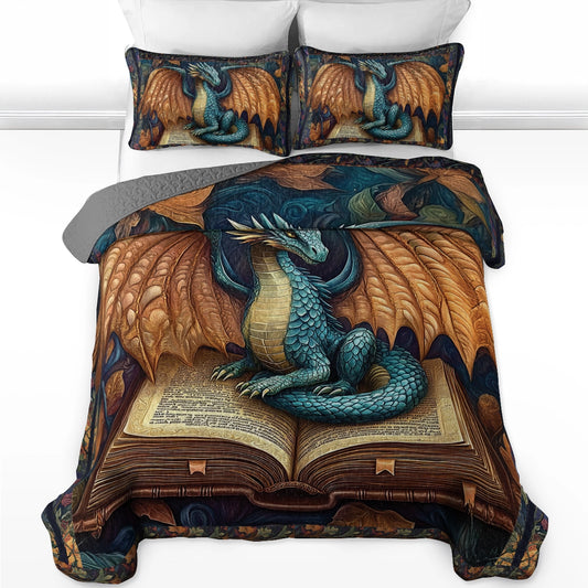 Shineful All Season Quilt 3-Piece Set - Dragon's Wisdom