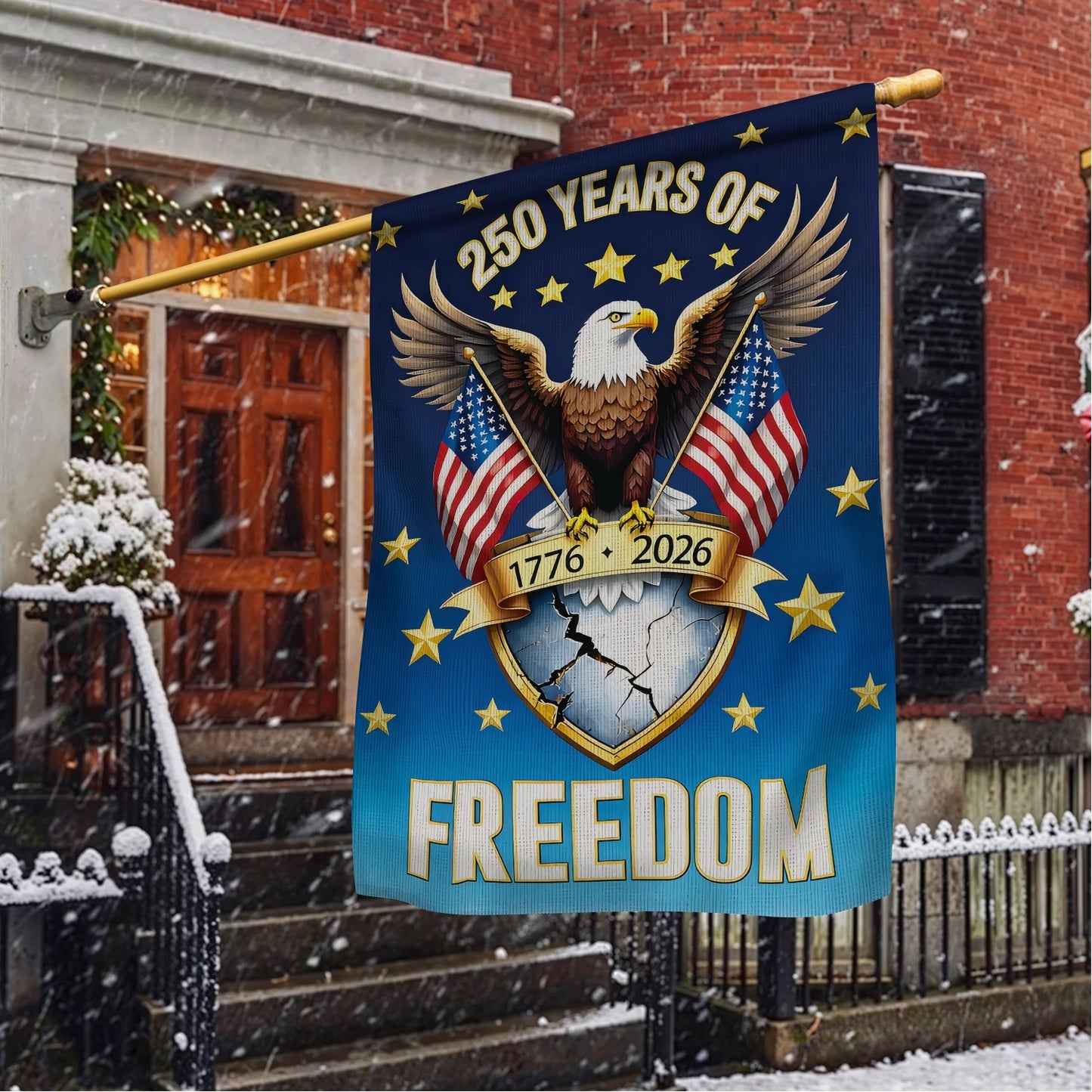 Shineful House Flag 30" x 40" - The Freedom Crest of America