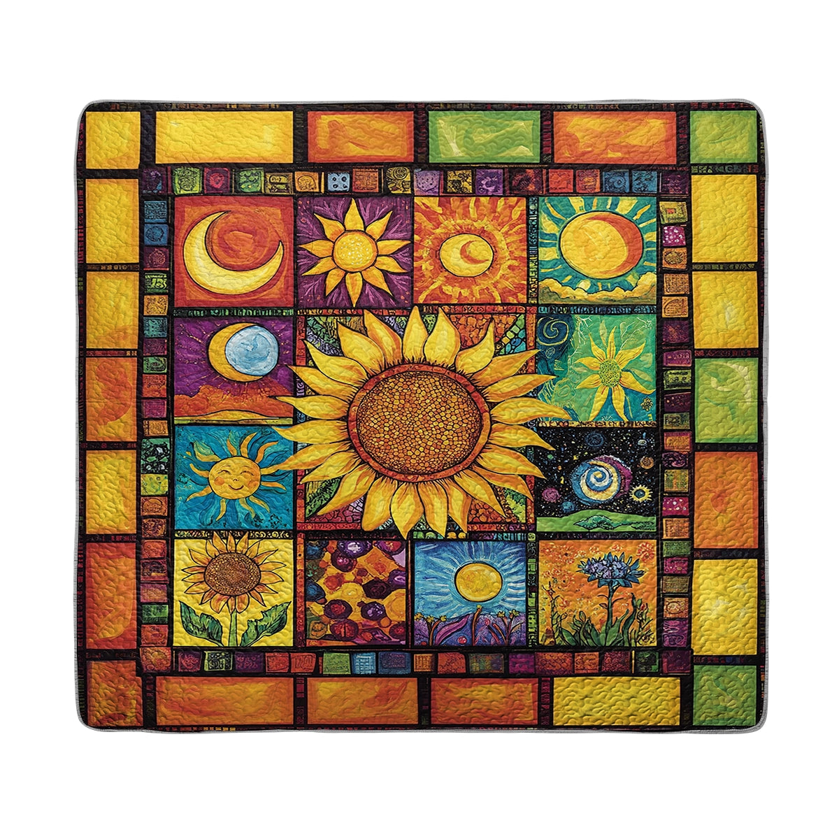 Shineful All Season Quilt 3-Piece Set - Hippie Sunshine Patchwork