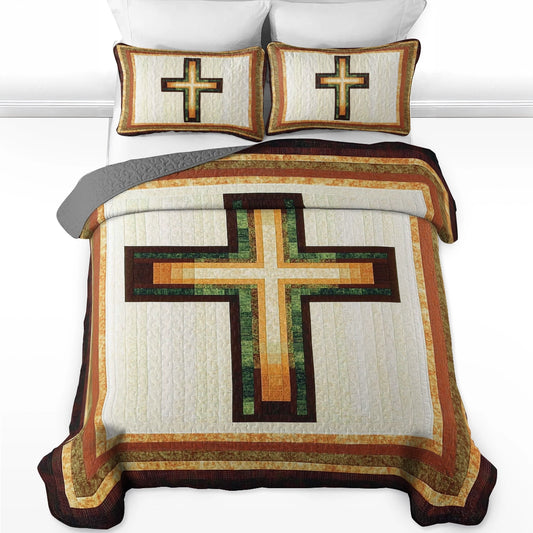 Shineful All Season Quilt 3-Piece Set - God Faith & Comfort