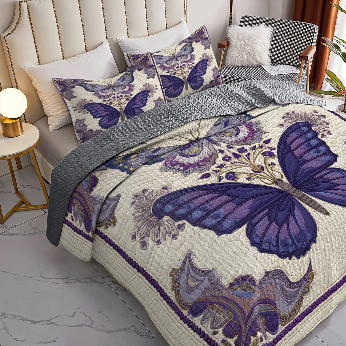 Shineful Quilt 3-Piece Set Enchanted Royal Wings