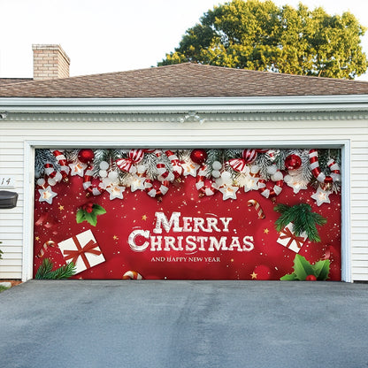 Shineful Garage Door Banner Decoration Christmas Stars & Gifts Festive
