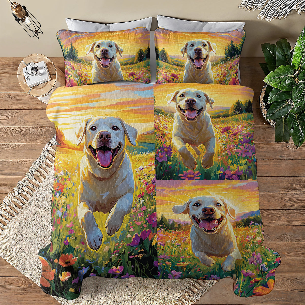 Shineful All Season Quilt 3-Piece Set - Labrador's Frolic