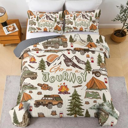 Shineful All Season Quilt 3-Piece Set - Camping Comfort