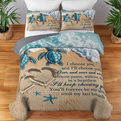 Shineful All Season Quilt 3-Piece Set Turtle Lover