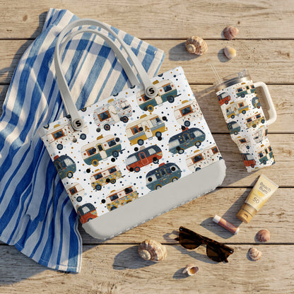 Shineful Bundle Beach Bag And Tumbler Vintage Camper