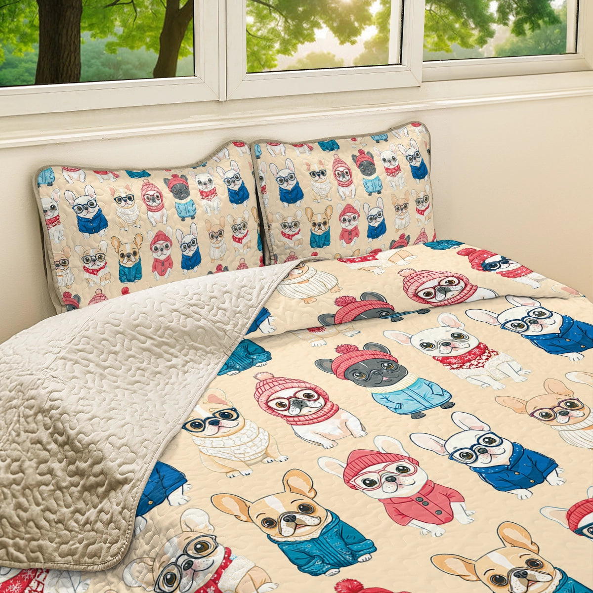 Shineful All Season Quilt 3-Piece Set - Cozy Frenchies Winter
