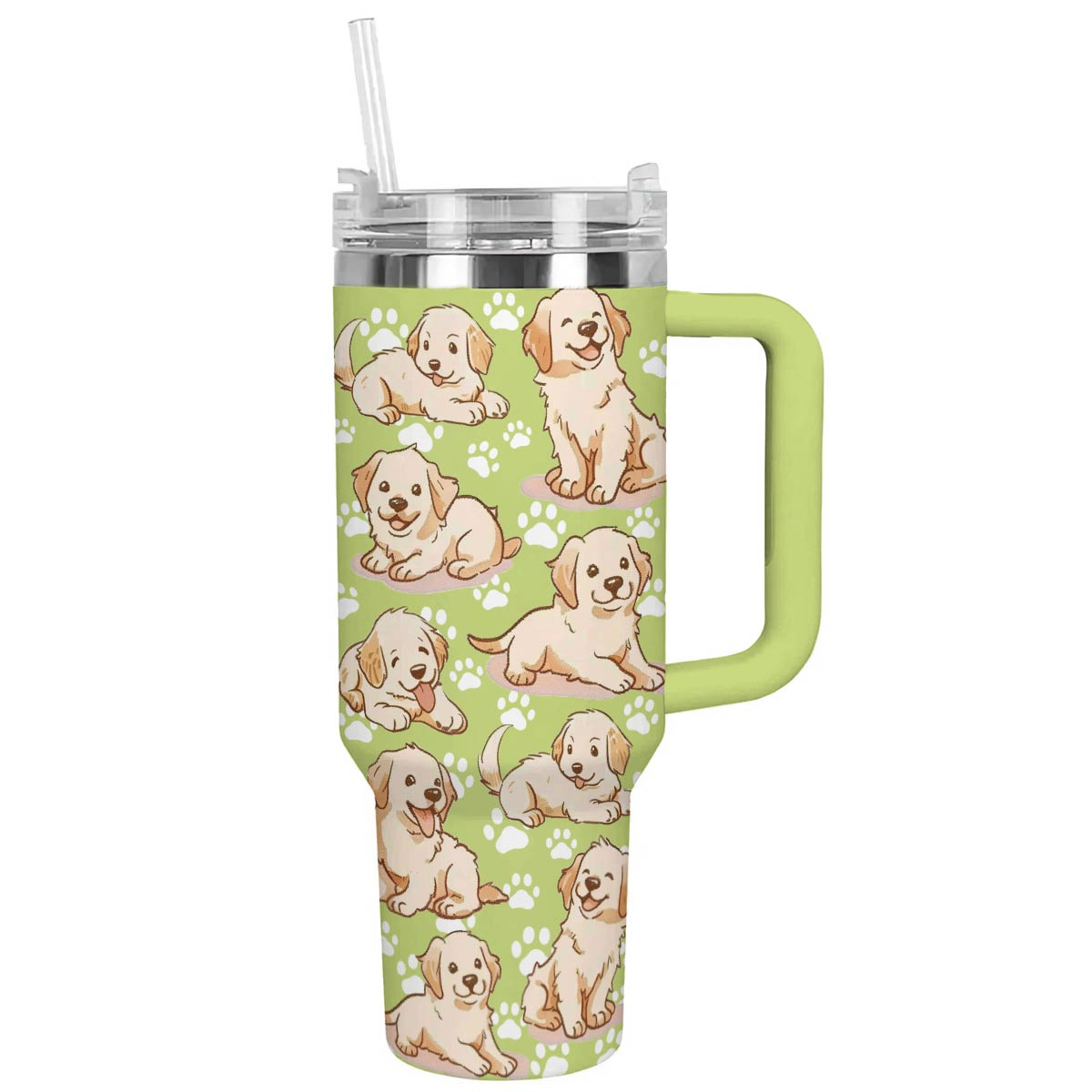 40 Oz Golden Retriever Shineful™ Tumbler Baby Golden Nl09 Green 40Oz