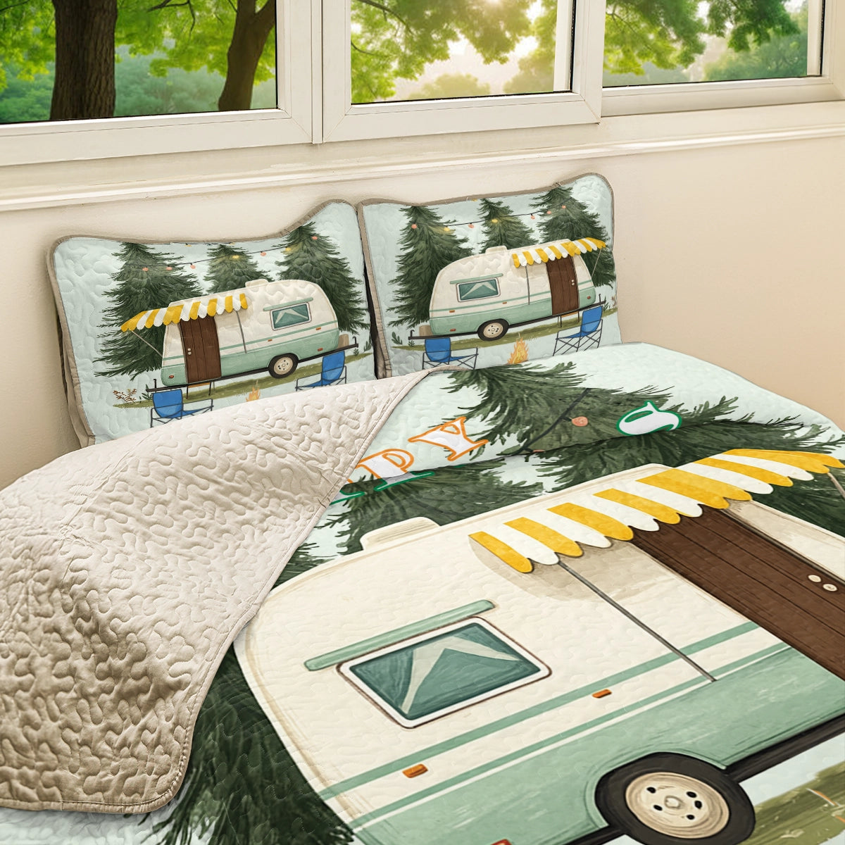 Shineful All Season Quilt 3-Piece Set - Cozy & Happy Campers