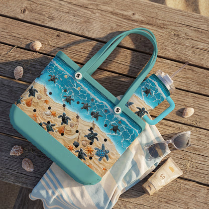 Shineful Bundle Beach Bag And Tumbler Turtle Journey