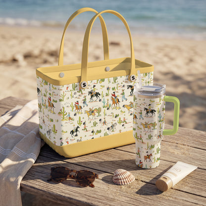 Shineful Bundle Beach Bag And Tumbler Cowboy Adventure