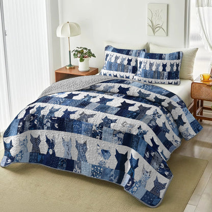 Shineful All Season Quilt 3-Piece Set Elegent Catmom Flowers