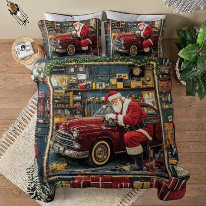 Shineful All Season Quilt 3-Piece Santa’s Workshop Magic