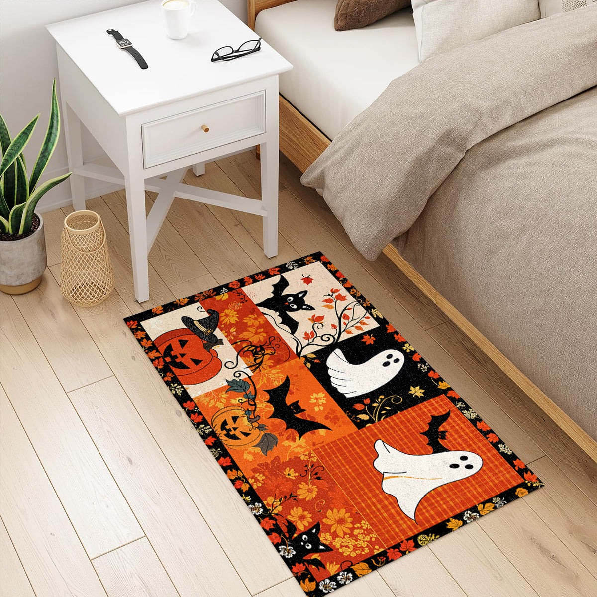 Shineful Patchwork Spooks Ultra-Thin Non Skid Floor Mat, Kitchen Rugs