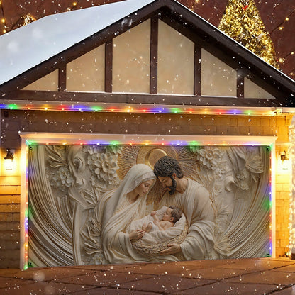 Shineful Garage Door Banner Decoration - Holy Family