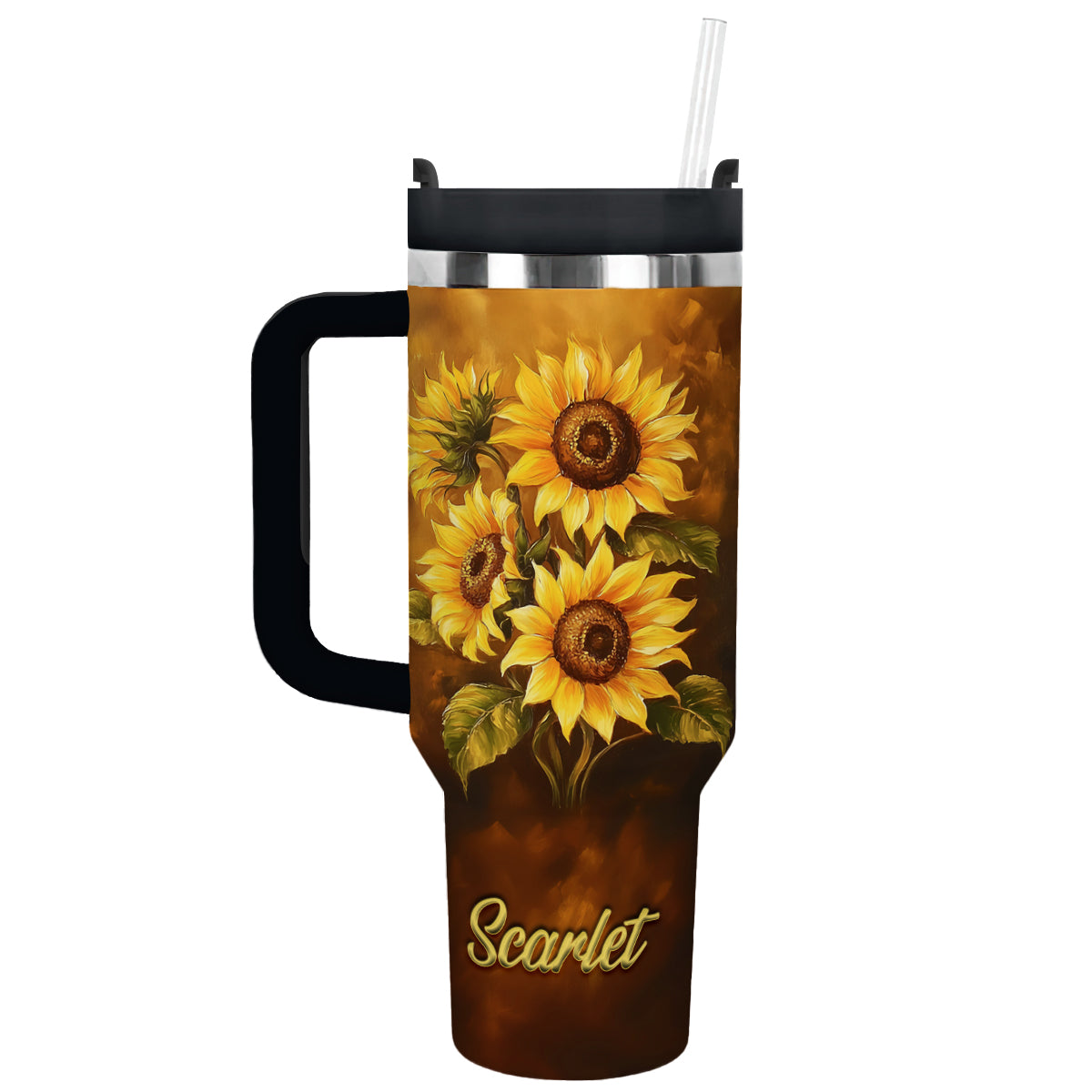 Shineful Tumbler Personalized Sunflower Beautiful Gracefully