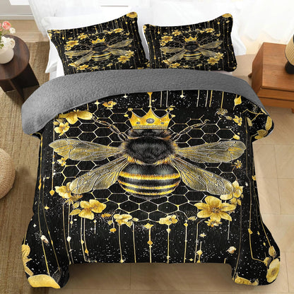 Shineful All Season Quilt 3-Piece Set - Queen Bee Elegance