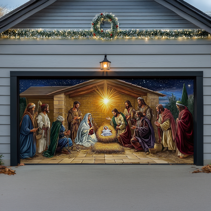 Shineful Garage Door Banner Decoration - Sacred Night