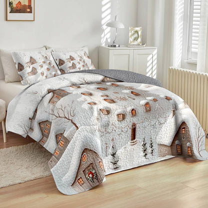 Shineful All Season Quilt 3-Piece Set Hometown Christmas Lovely