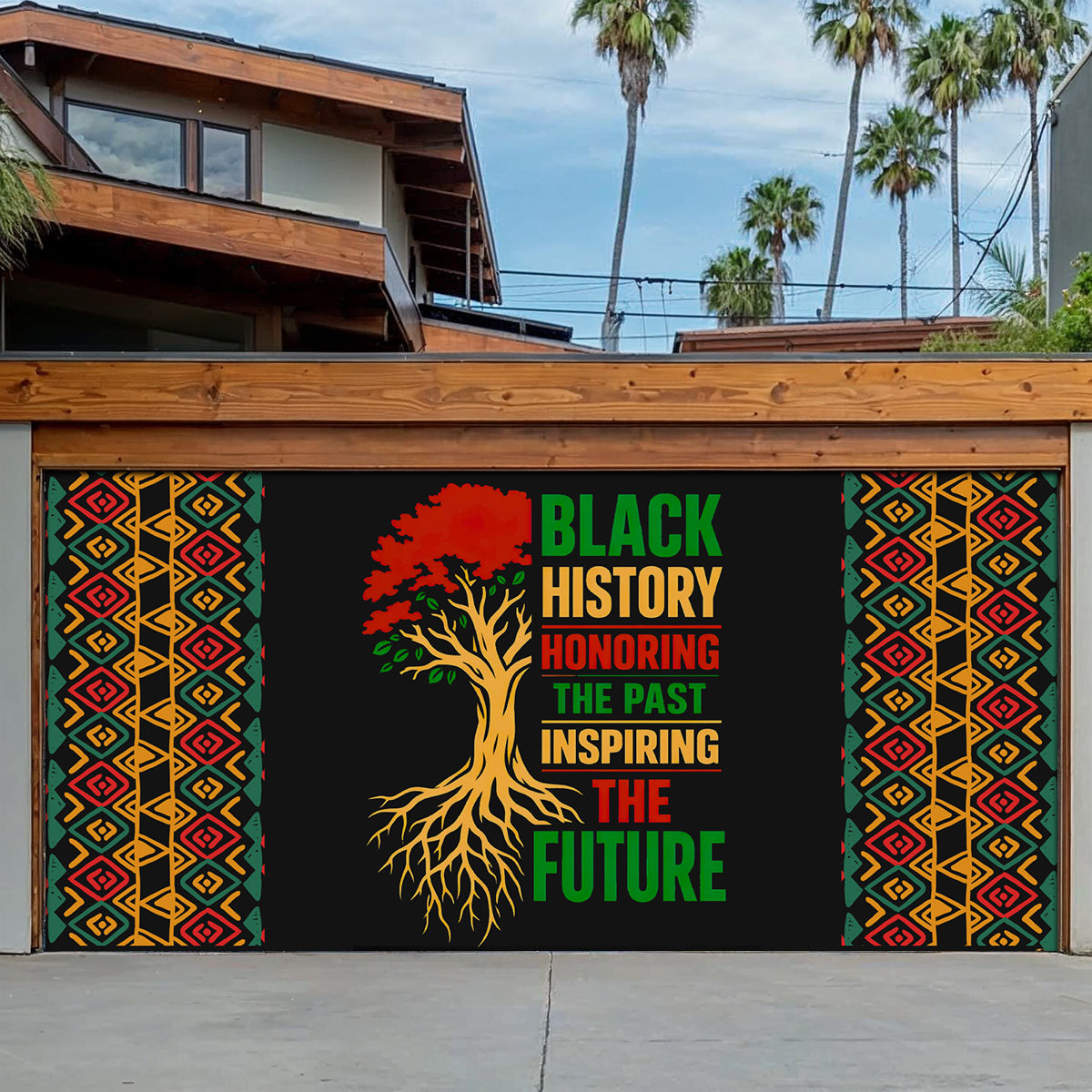 Shineful Garage Door Banner Decoration Legacy Tree