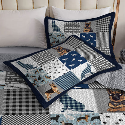 Shineful All Season Quilt 3-Piece Set Winter Woof