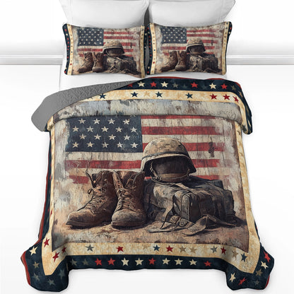 Shineful All Season Quilt 3-Piece Set - Honor & Valor