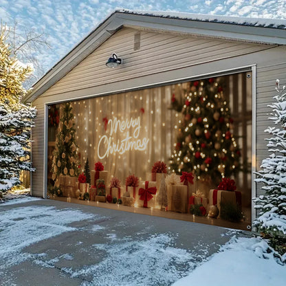 Shineful Garage Door Banner Decoration Golden Holiday Glow